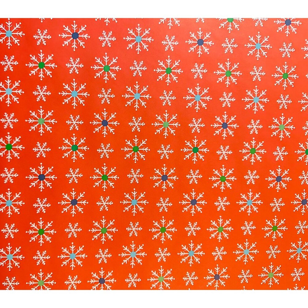 Hallmark Wrapping Paper Christmas Snowflakes Colorful Dot 40 sq ft Roll Holiday